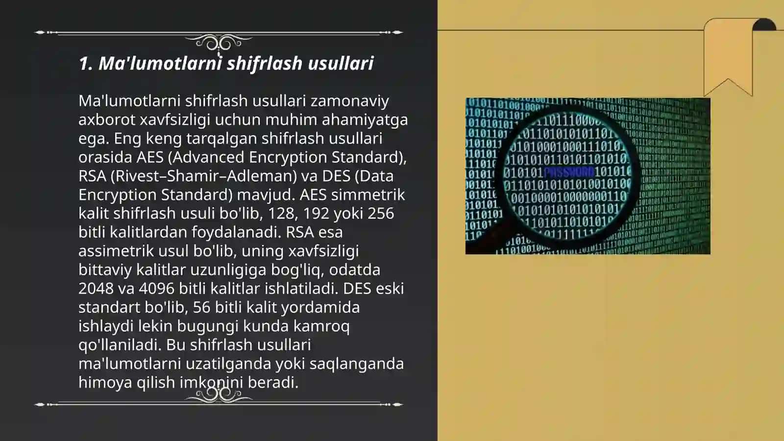 Ma'lumotlarni shifrlash usullari 3