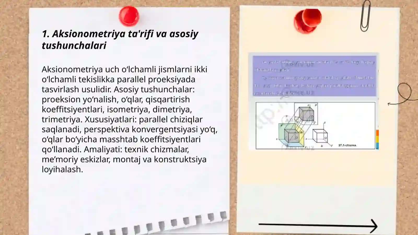 Aksionometriya haqida tushuncha 3