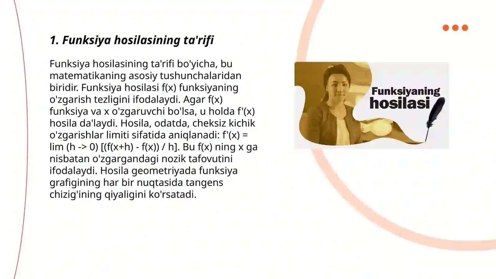 Funksiya hosilasi 3