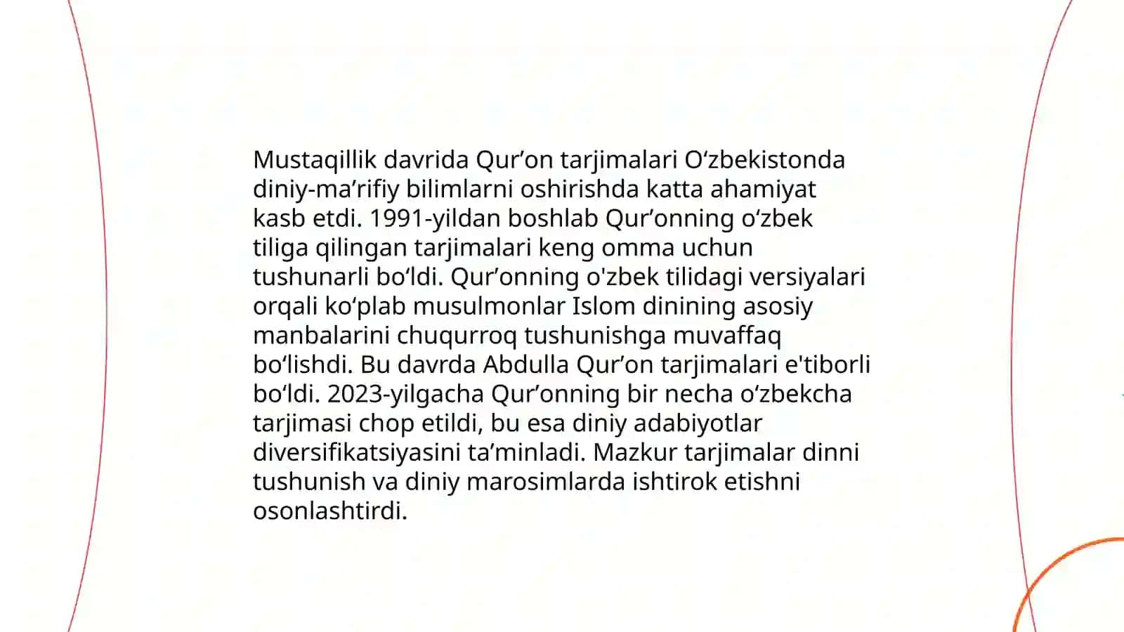 Mustaqillik yillarida Qur’onning o’zbek tiliga tarjima qilinishi va tafsirlari 3