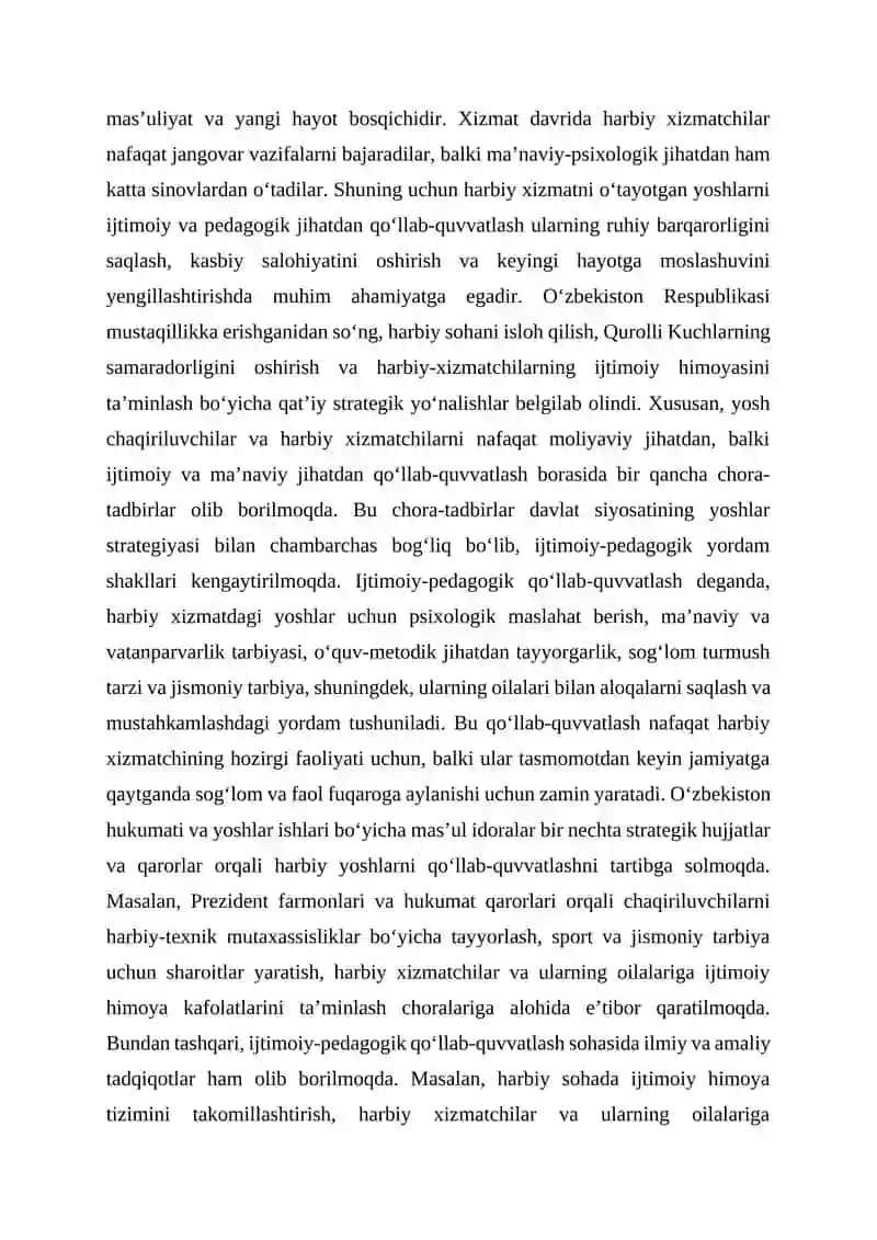 Harbiy xizmatni o‘tayotgan yoshlarni ijtimoiy-pedagogik qo‘llab-quvvatlash maqsadida O‘zbekiston Res 3