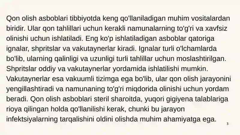 Qon olish texnologiyasi 3