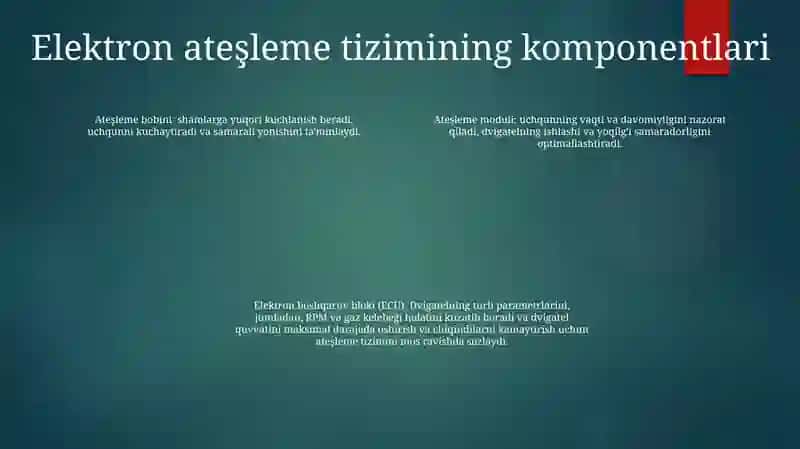 Avtomobillarni Elektron O'T Oldirish Tizimi 3