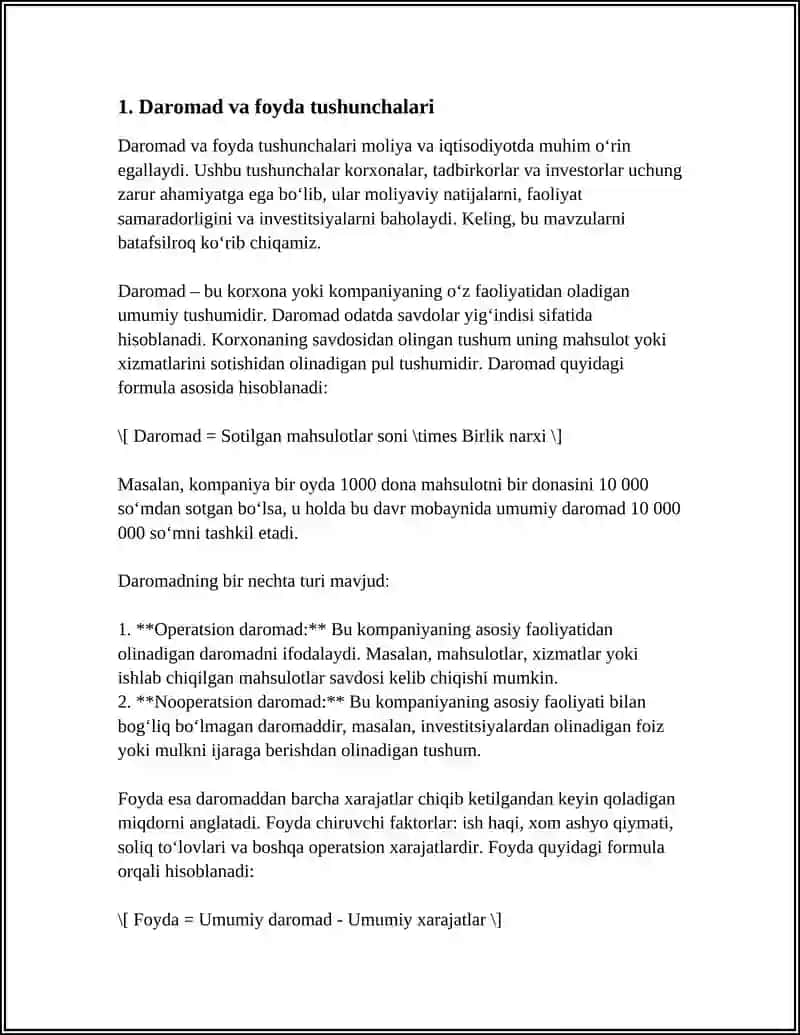 DAROMAD VA FOYDA 3