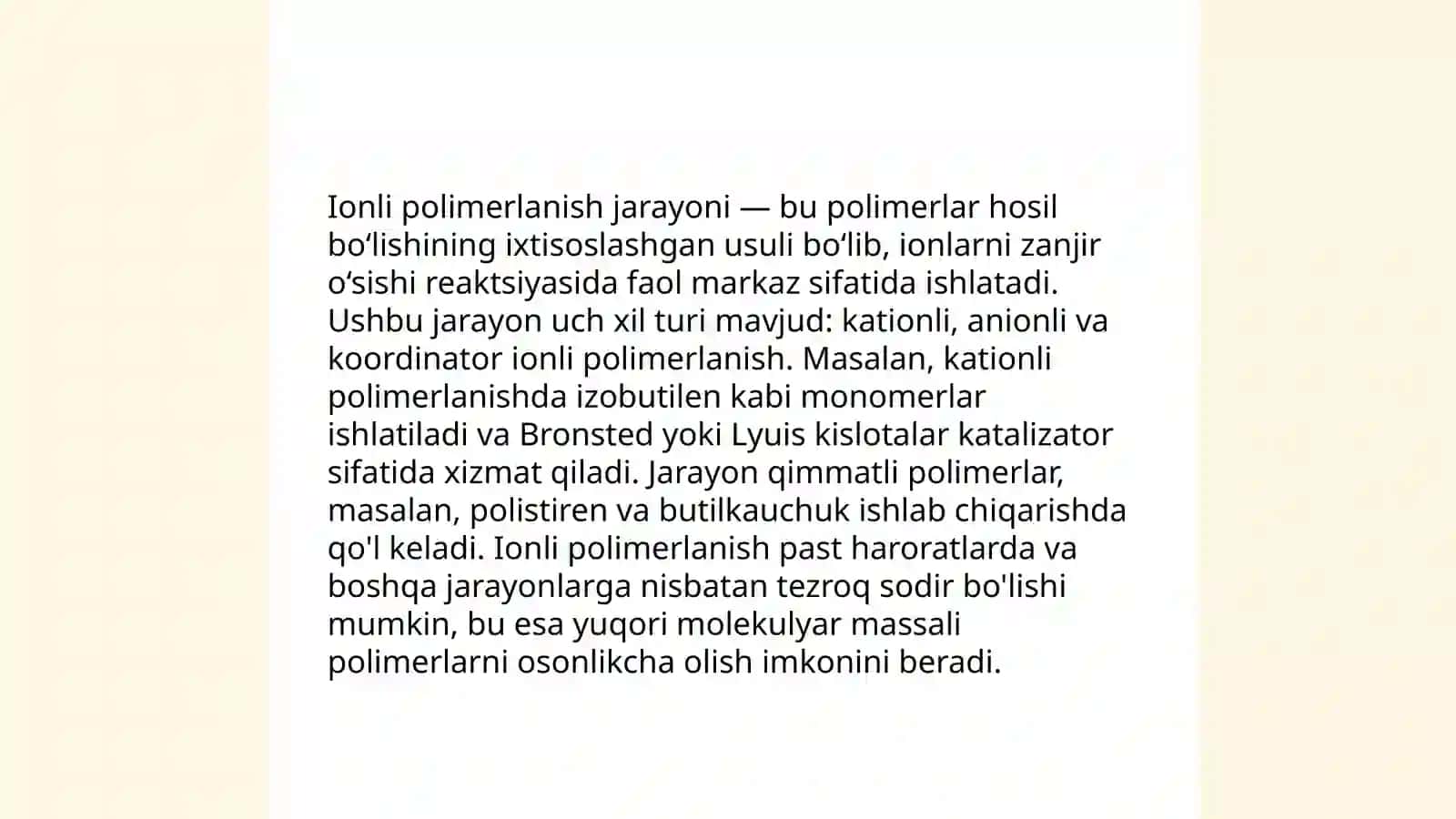 Ionli polimerlanish mexanizmi 3