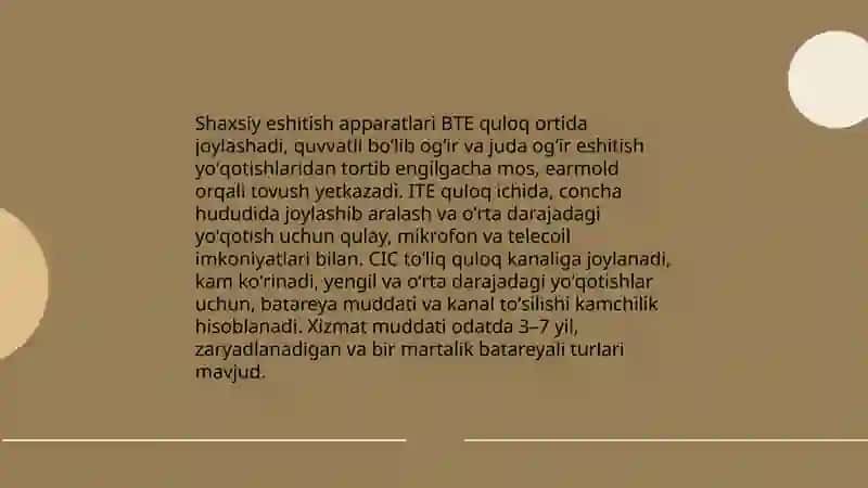 Shaxsiy eshitish apparatlari (BTE, ITE, CIC) 3