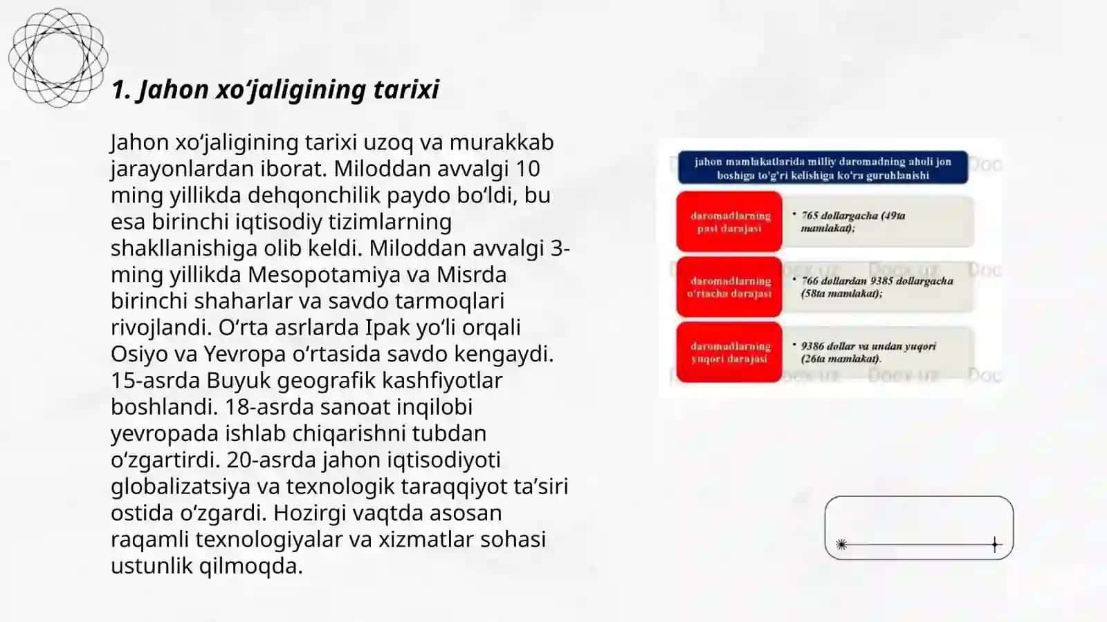 Jahon xoʻjaligining shakllanishi va zivojlanishi 3