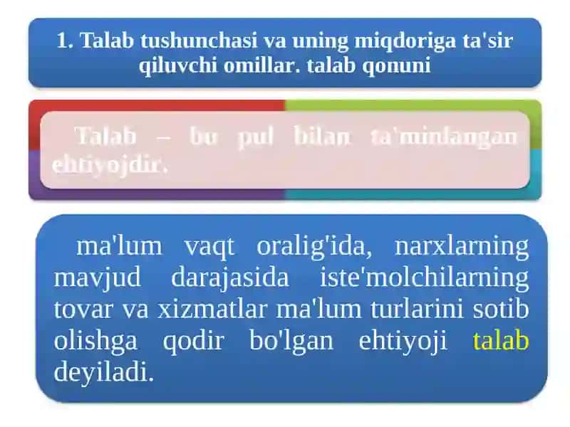 talabning turkumlanishi 3