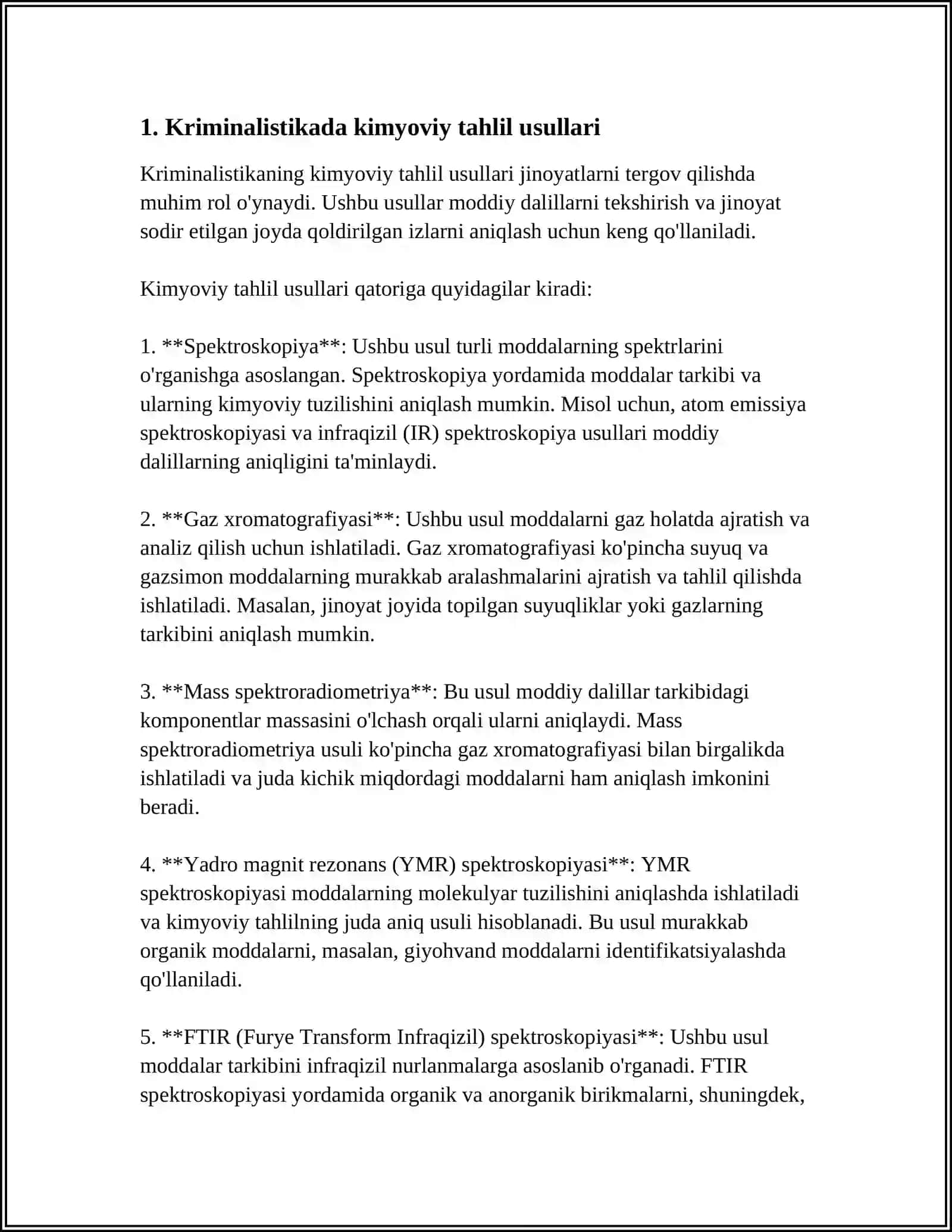 Kriminalistikada kimyoning oʻrni 3