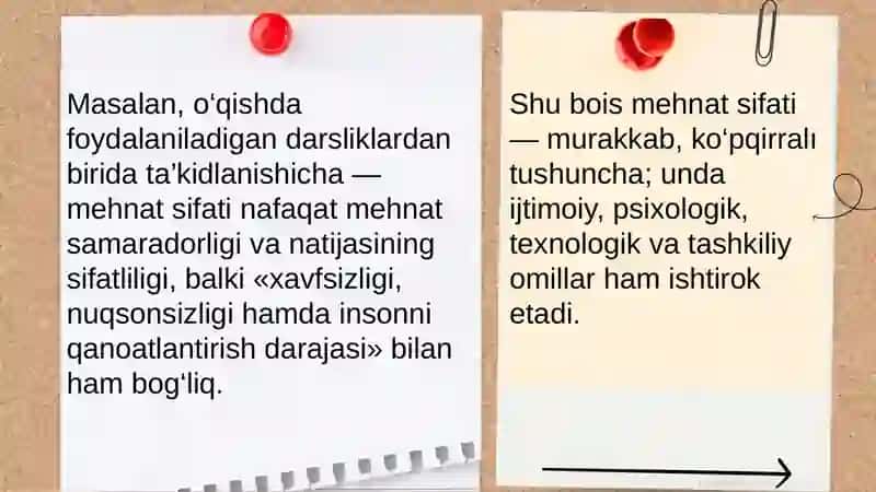 Mehnat sifati va uni ta'minlashning texnologik masalalari 3
