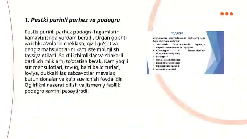 Podagra va semizlikni bartaraf etuvchi vositalar 3