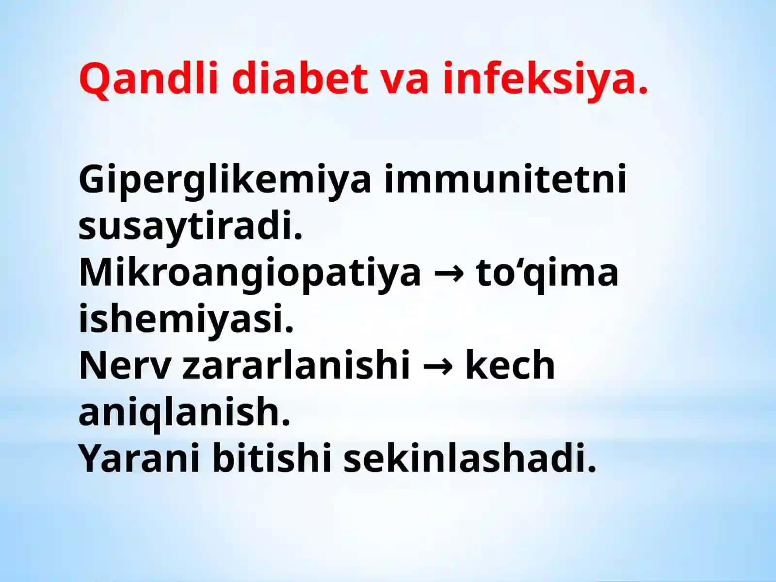 QANDLI DIABETLI BEMORLARDA YUMSHOQ TO’QIMALAR XIRURGIK INFEKSIYASINI DAVOLASH USULLARI 3