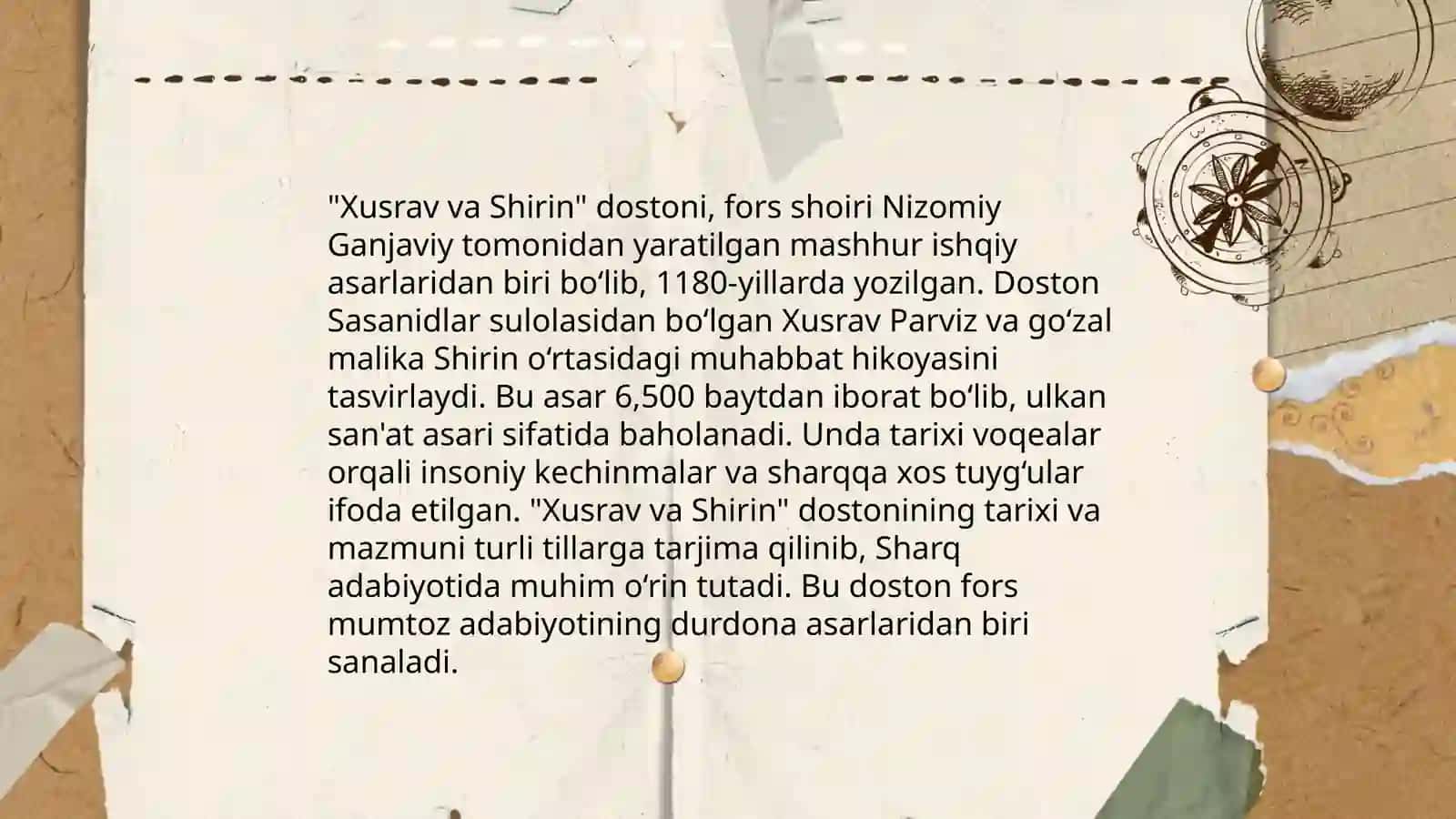 Qutbning "Xusrav va Shirin" dostoni 3