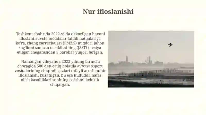 Havoning mahalliy va mintaqaviy ifloslanishi 3