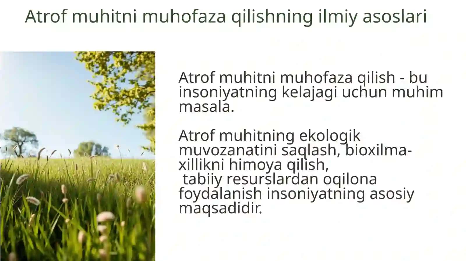Atrof muhitni muhofaza qilishning ilmiy asoslari 3