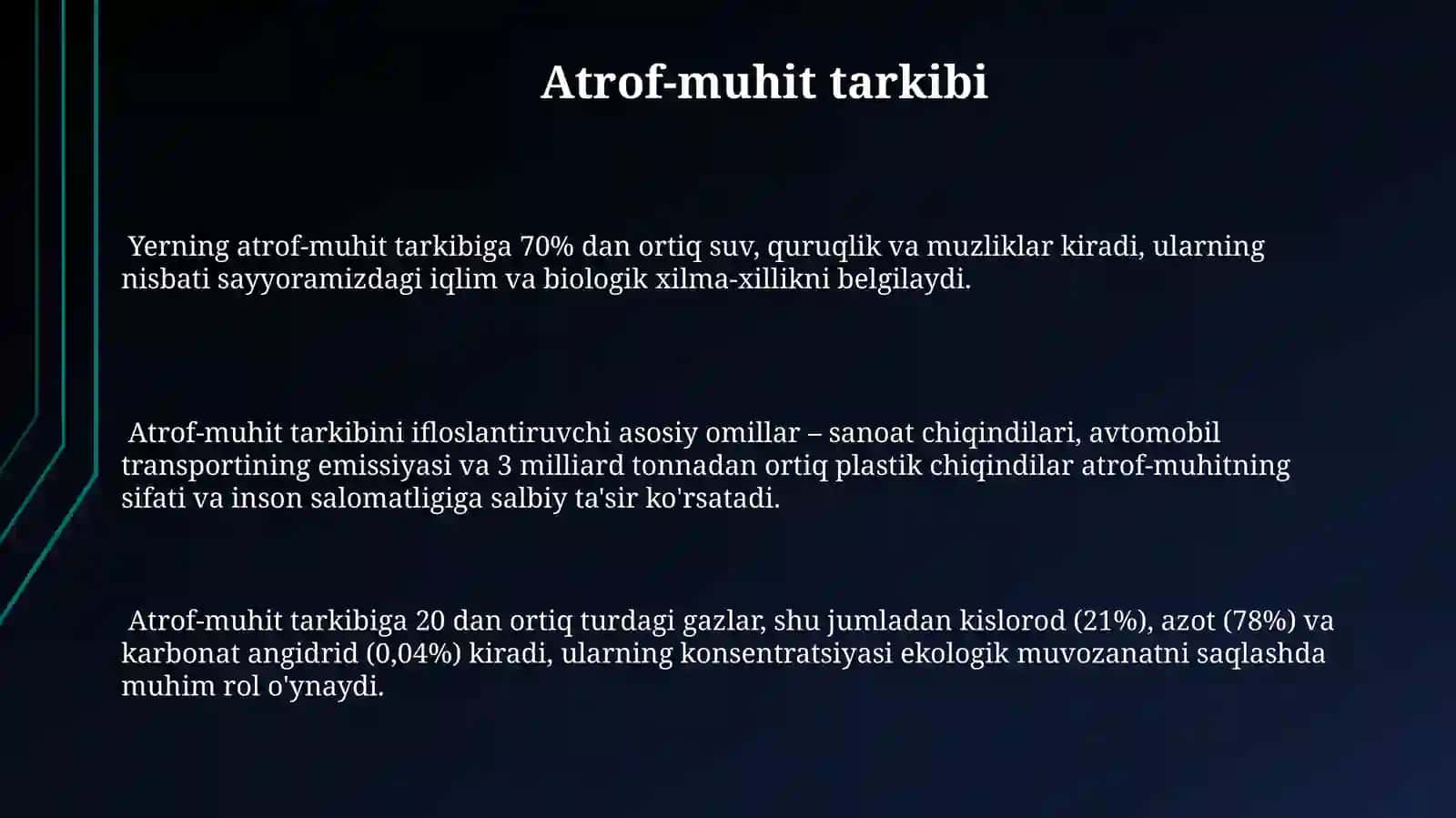 Atrof-muhit tarkibi 3
