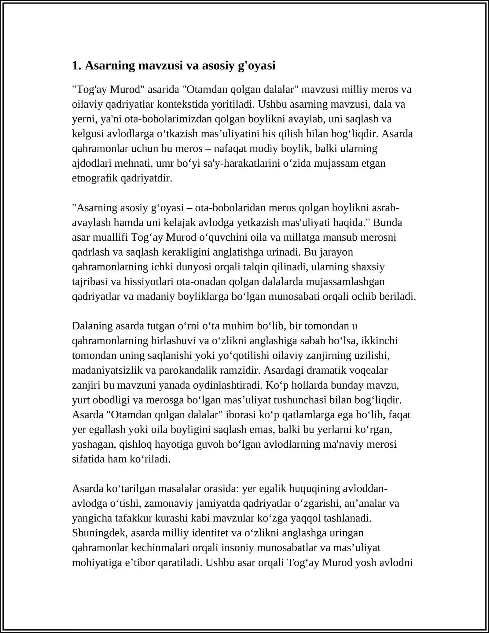TOG'AY MUROD" OTAMDAN QOLGAN DALALAR" 3