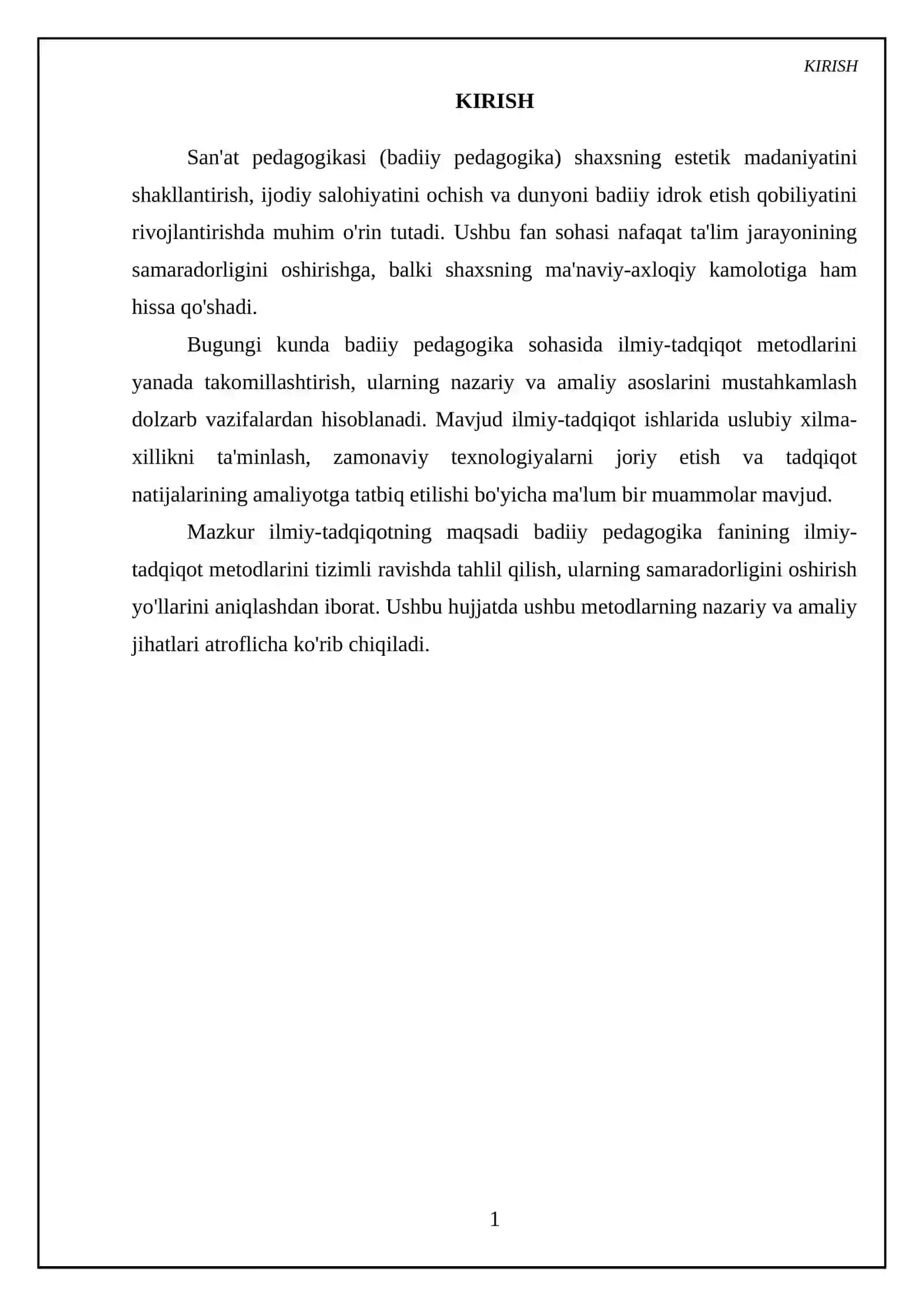 Badiiy pedagogika fanining ilmiy-tadqidot metodlari 3