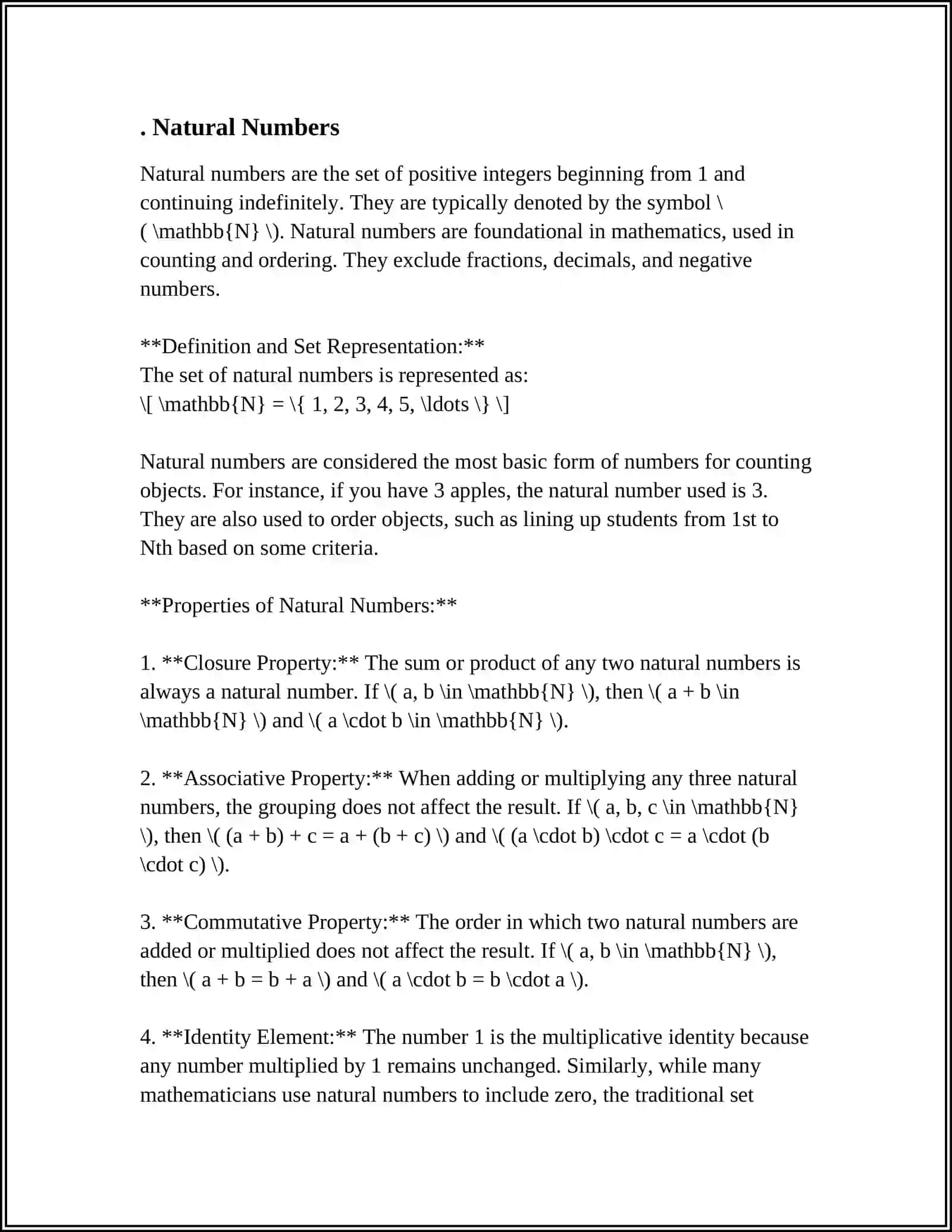 Natural Numbers 3