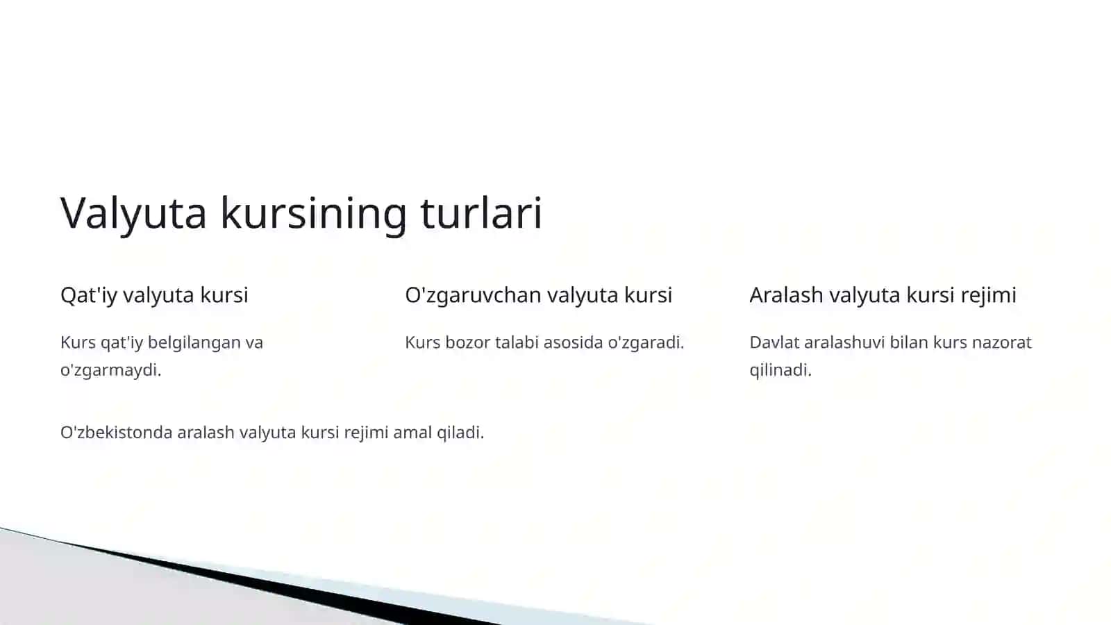 Valyuta kursi: Asosiy tushunchalar va ahamiyati 3