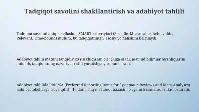 Tadqiqotning Samarali Olib Borish Masalalari 3