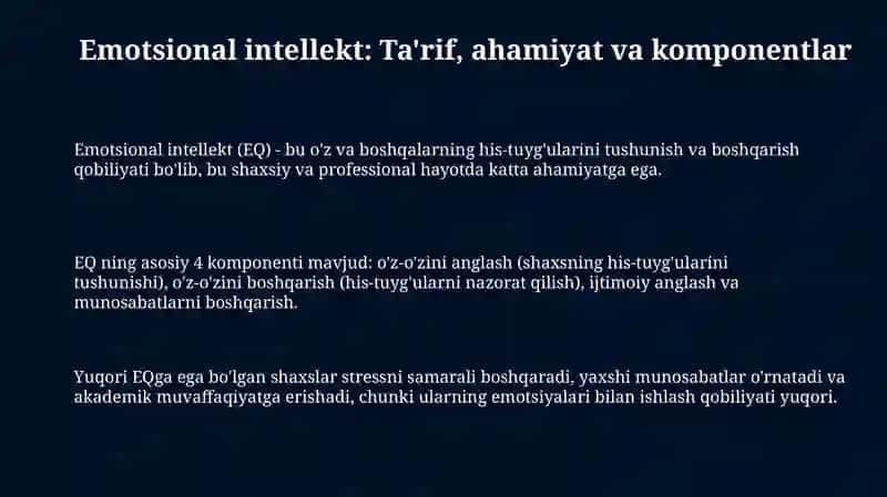 Emotsional intellekt va uning rivojlanishi 3
