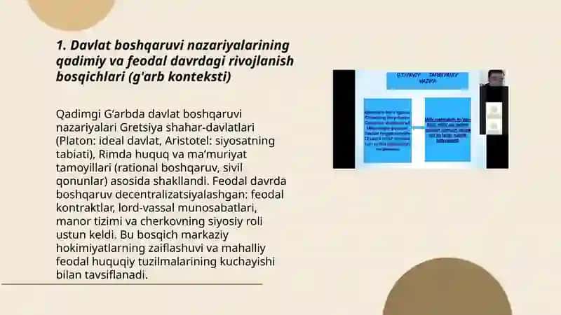 Davlat boshqaruviga oid nazariyalarning rivojlanish bosqichlari 3