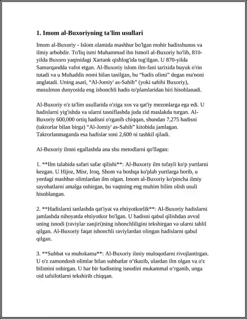 IMOM AL-BUXORIYNING PEDAGOGIK GʻOYALARI 3