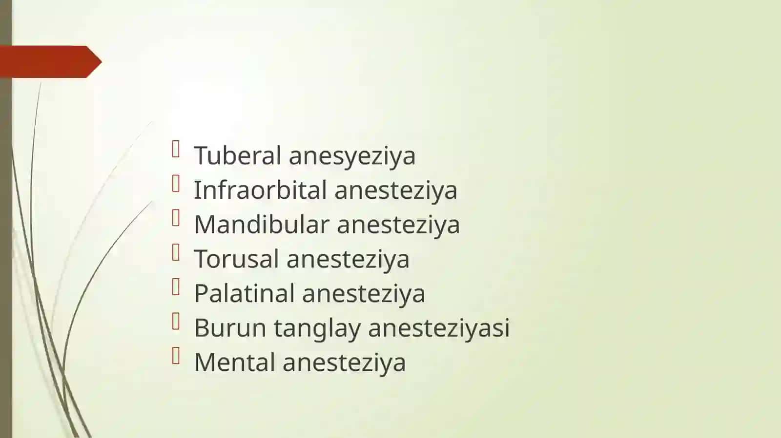 YUZDADI OPERATSIYALARDA ANESTEZIYA TURLARI VA USULLARI 3