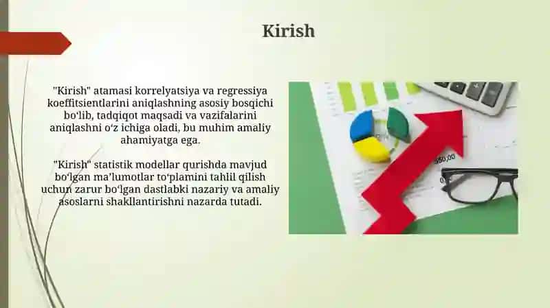 Korrelatsion va regression koeffitsiyenti aniqlash 3