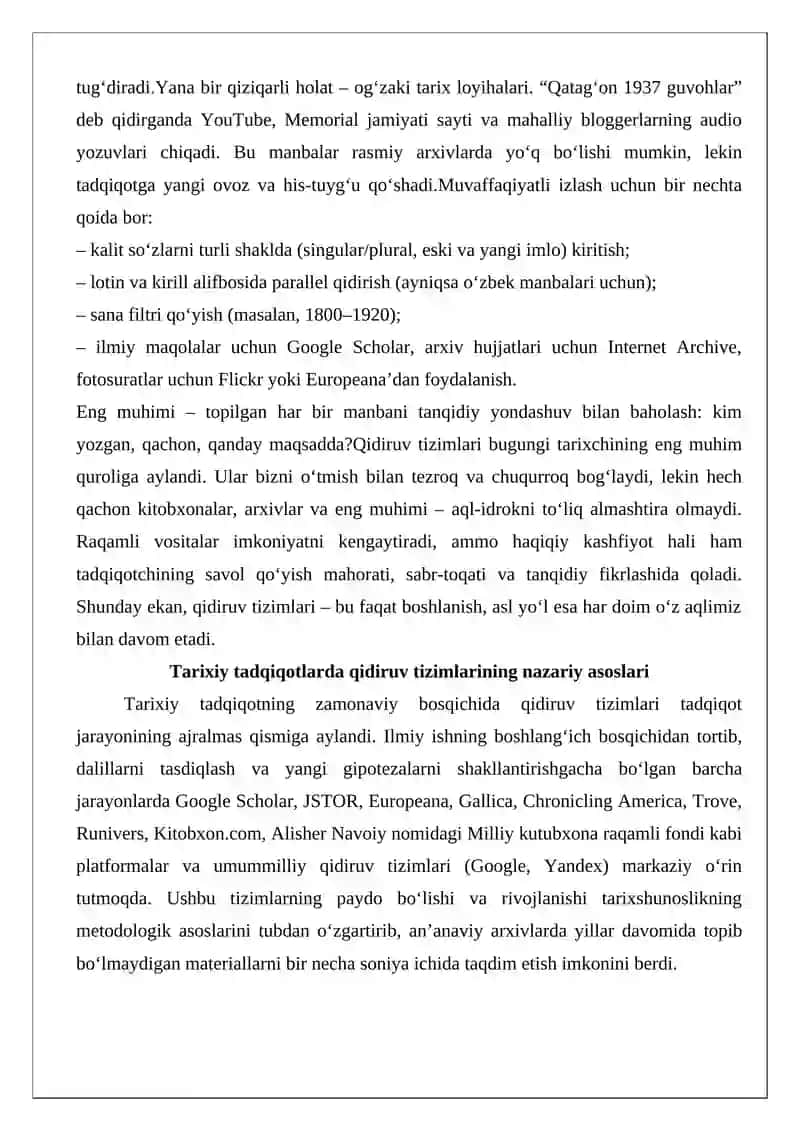 Tarixiy tadqiqotda qidiruv tizimlaridan foydalanish 3