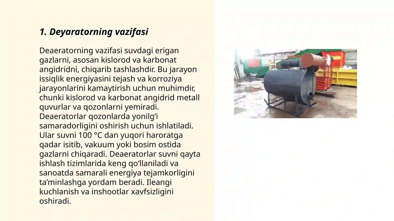 Daeratorlar va ularning elektr stansiya issiqlik chizmalarida ulanishi 3