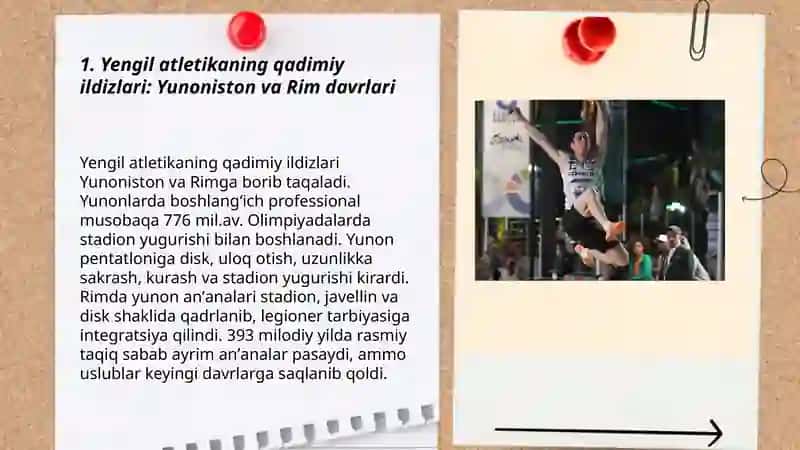 Yengil atletikaning rivojlanish tarixi 3