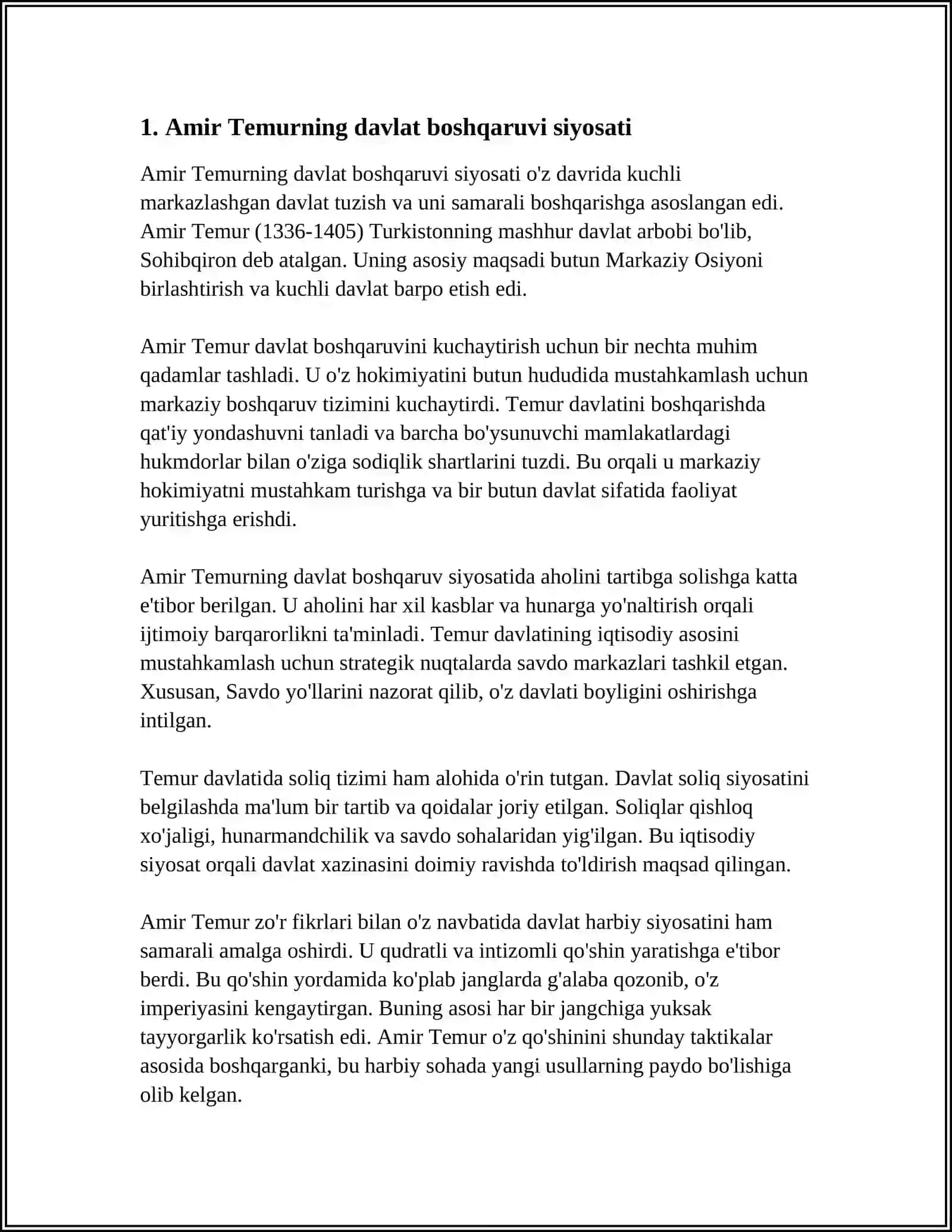 AMIR TEMUR BUYUK DAVLAT ARBOBI 3