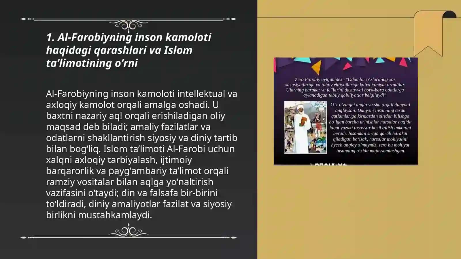 Al-Farobiyning inson kamoloti haqidagi qarashlari va Islom taʼlimotining oʼrni 3