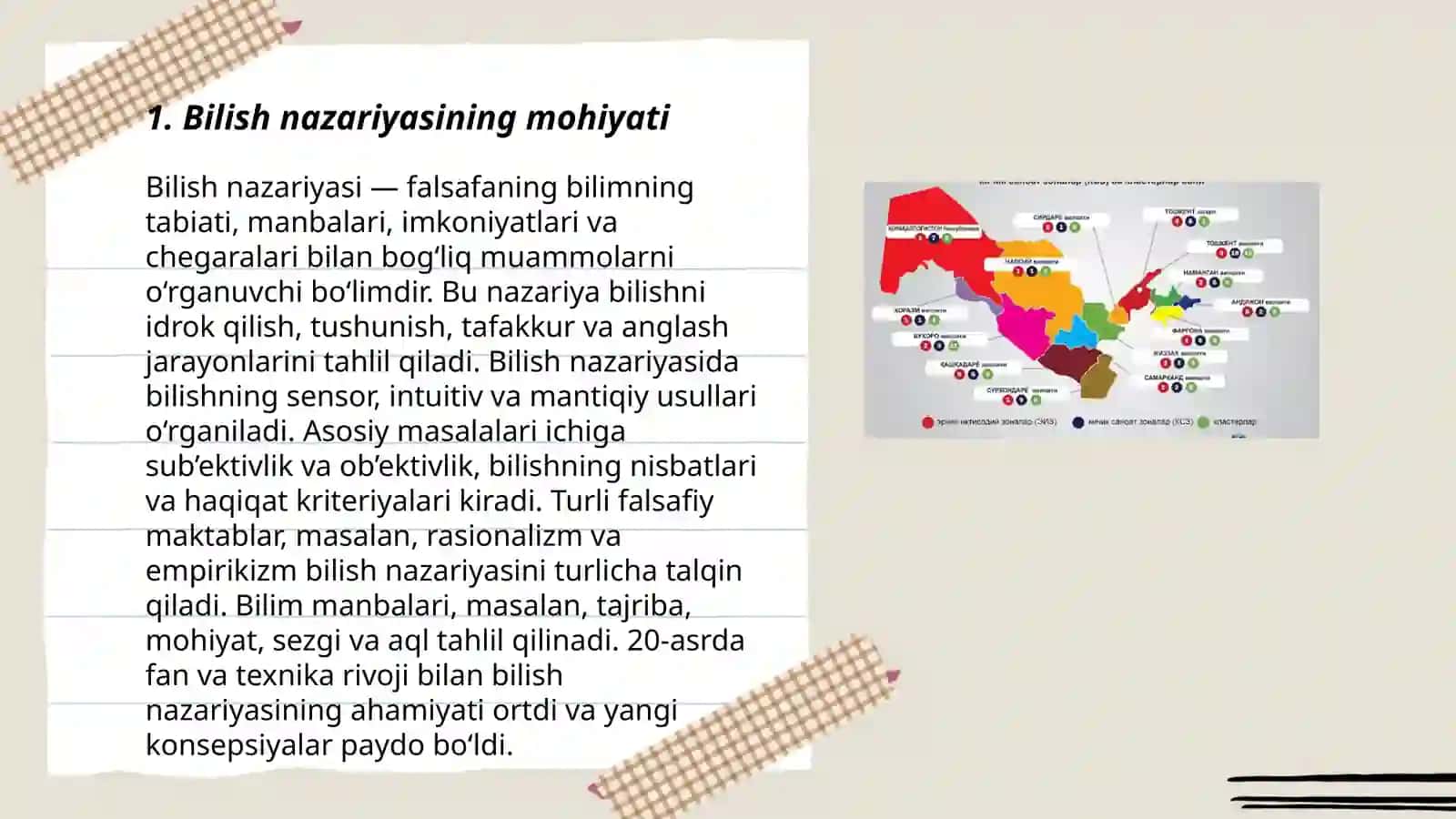 Bilish nazariyasi asosiy muammolari va yo’nalishlari 3