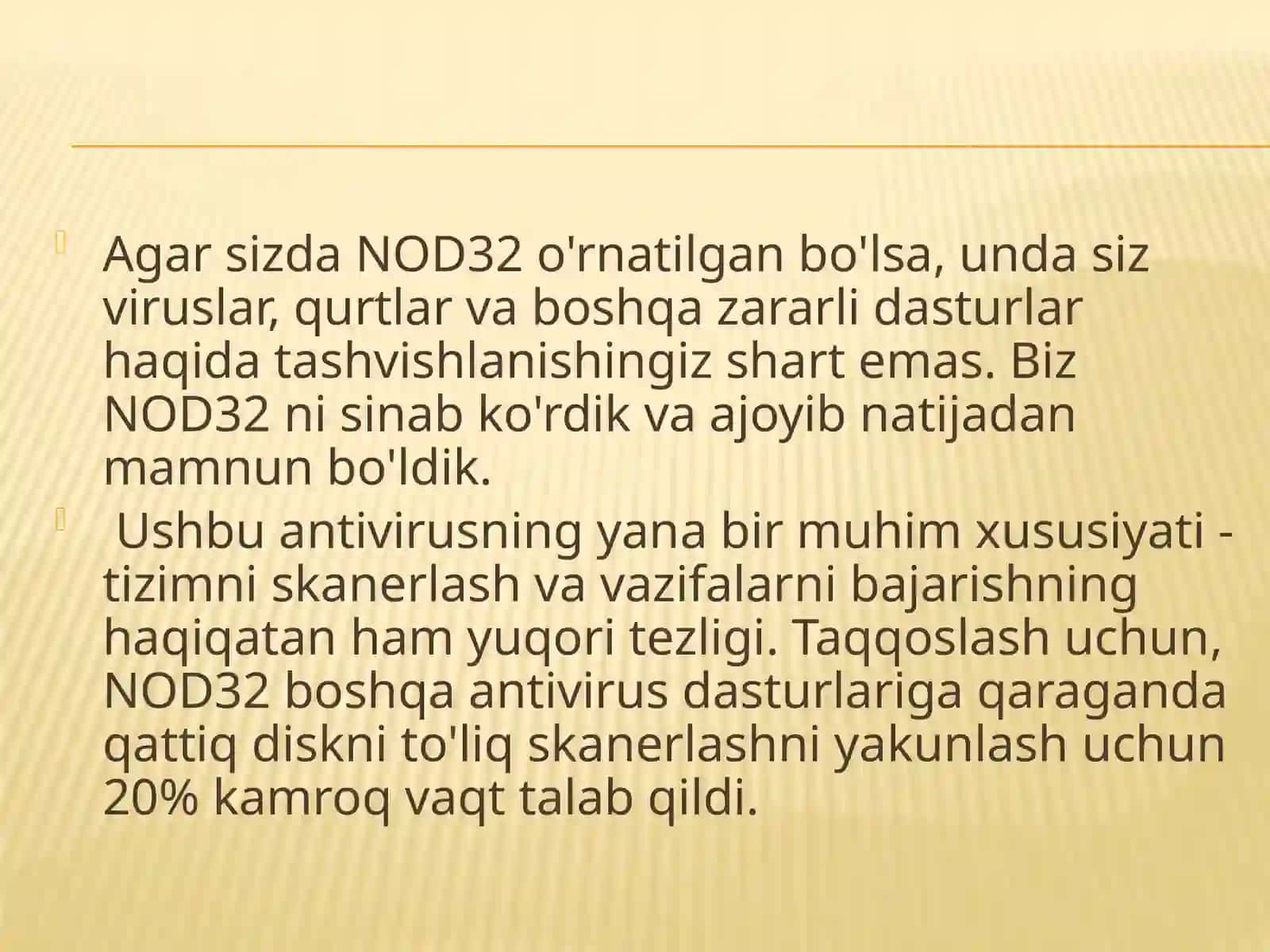 NOD 32 – DASTURINING BAZASINI YANGILASH 3