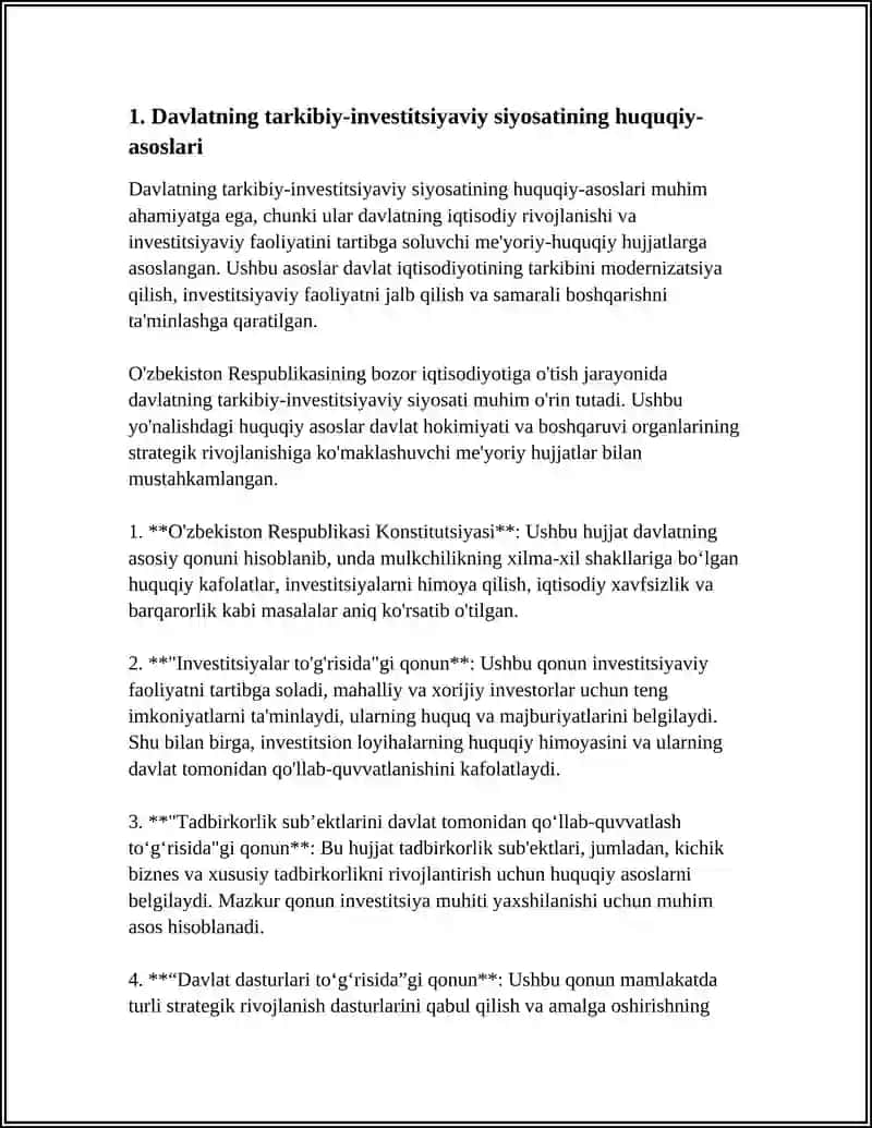 DAVLATNING TARKIBIY-INVESTITSIYAVIY SIYOSATI 3