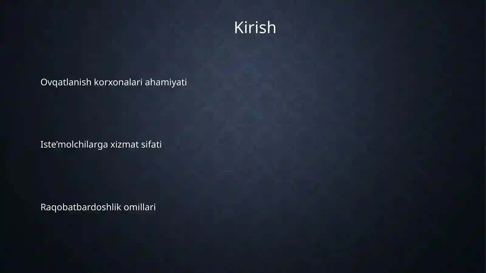 Ovqatlanish korxonalarida iste’molchilarga xizmat ko’rsatishning shakllari 3