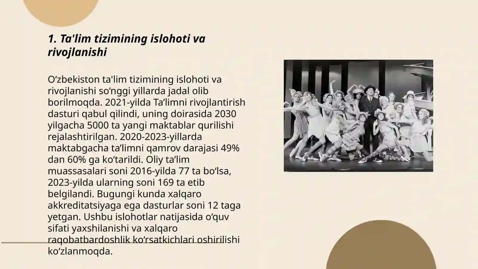 Ta'lim tizimining islohoti va rivojlanishi 3