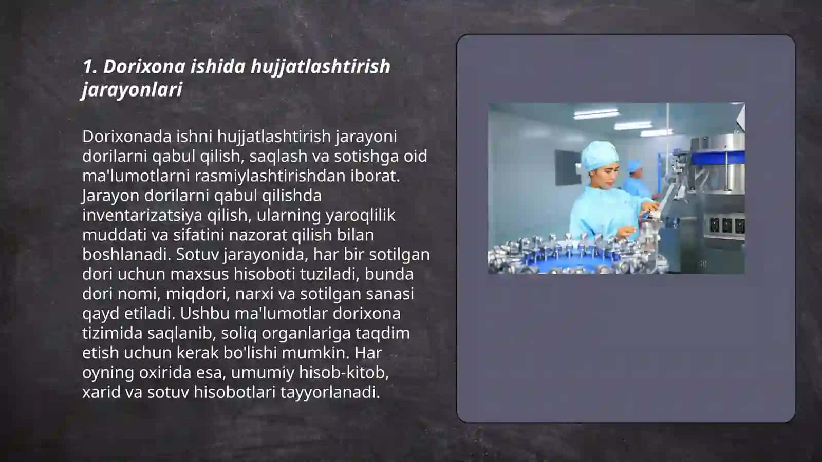 Dorixona va farmatsevtika tashkilotlari ishini tashkil etishda ish yuritish jarayonlariining ahamiyati 3