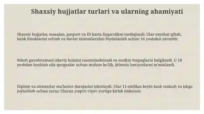Ish hujjatlari va ularga qoʻyiladigan asosiy talablar 3