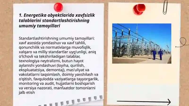 Energetika obyektlarida xavfsizlik talablarini standartlashtirish 3