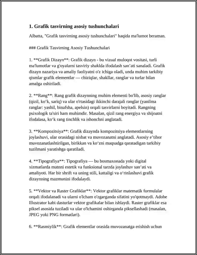 Grafik Tasvirning Asosiy Tushunchalari 3
