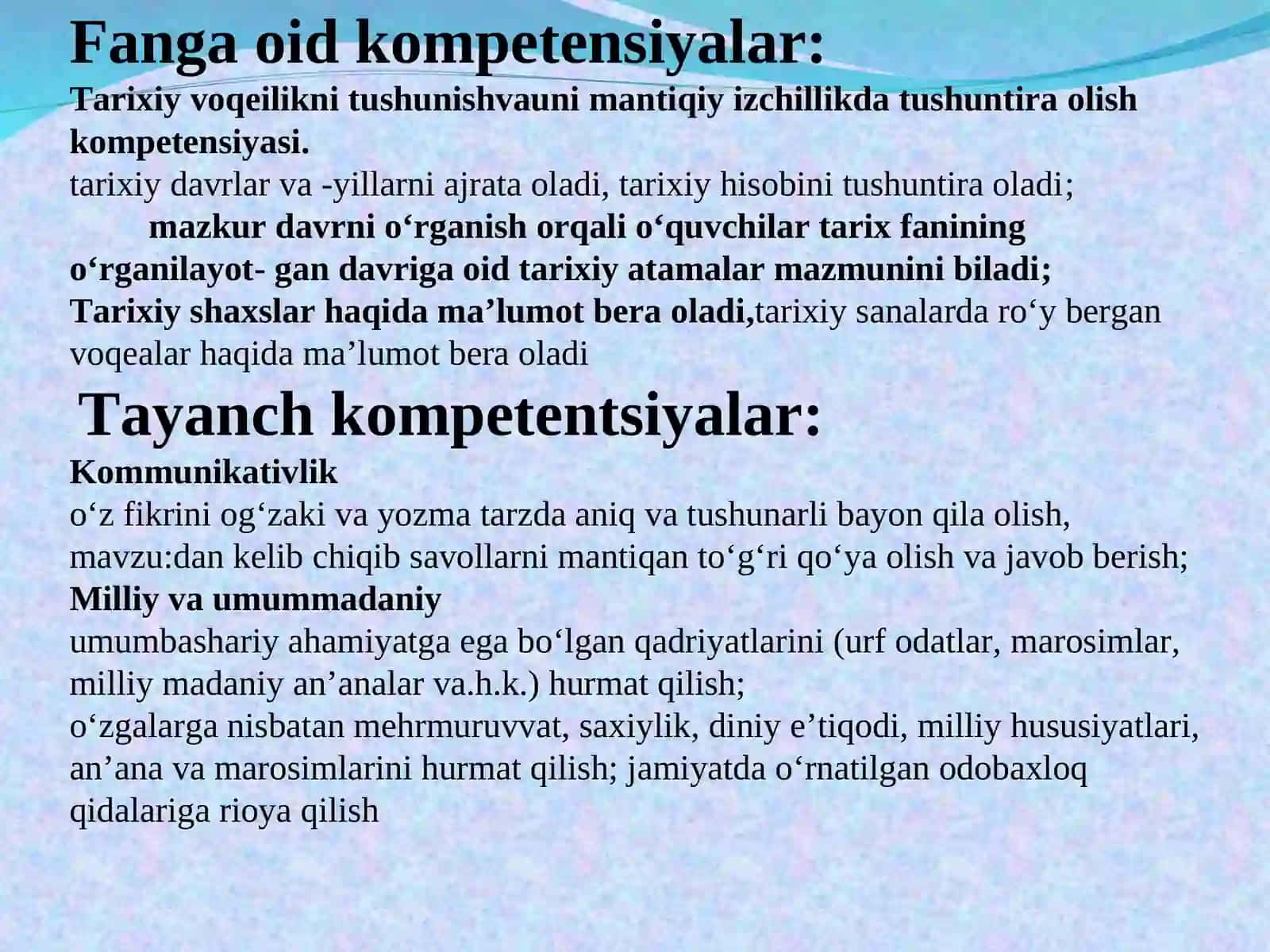 AMONOVA NAFISANING TARIX FANIDAN 1 SOATLIK OCHIQ DARS 3