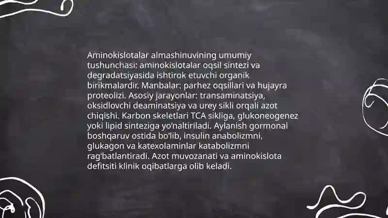 Aminakislotalar almashinuvi 3