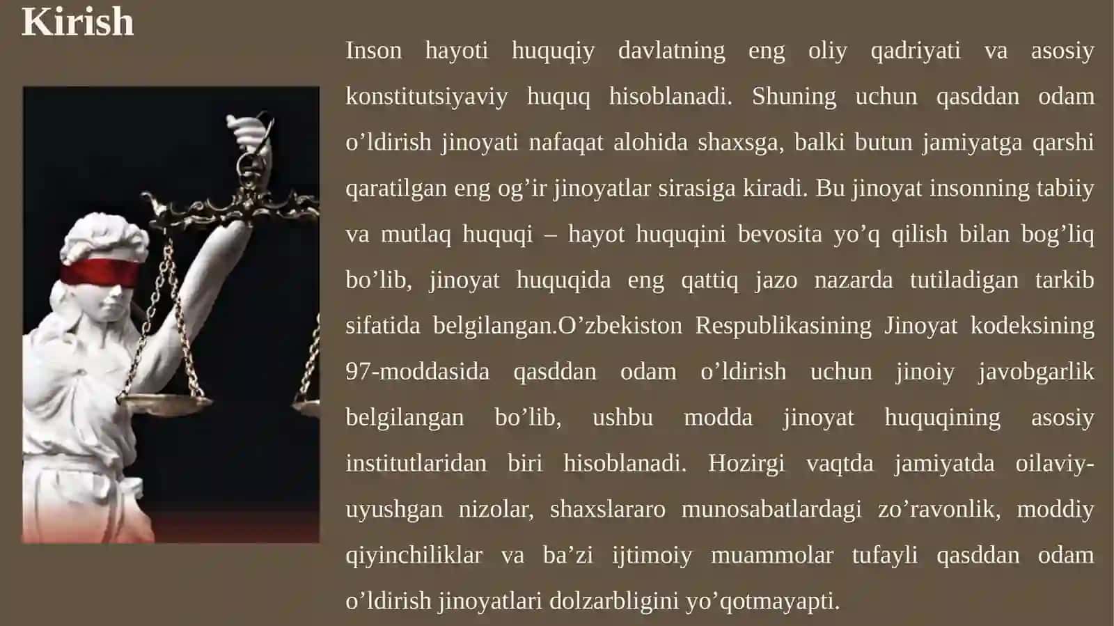 Qasddan odam o’ldirish jinoyatining huquqiy tahlili 3