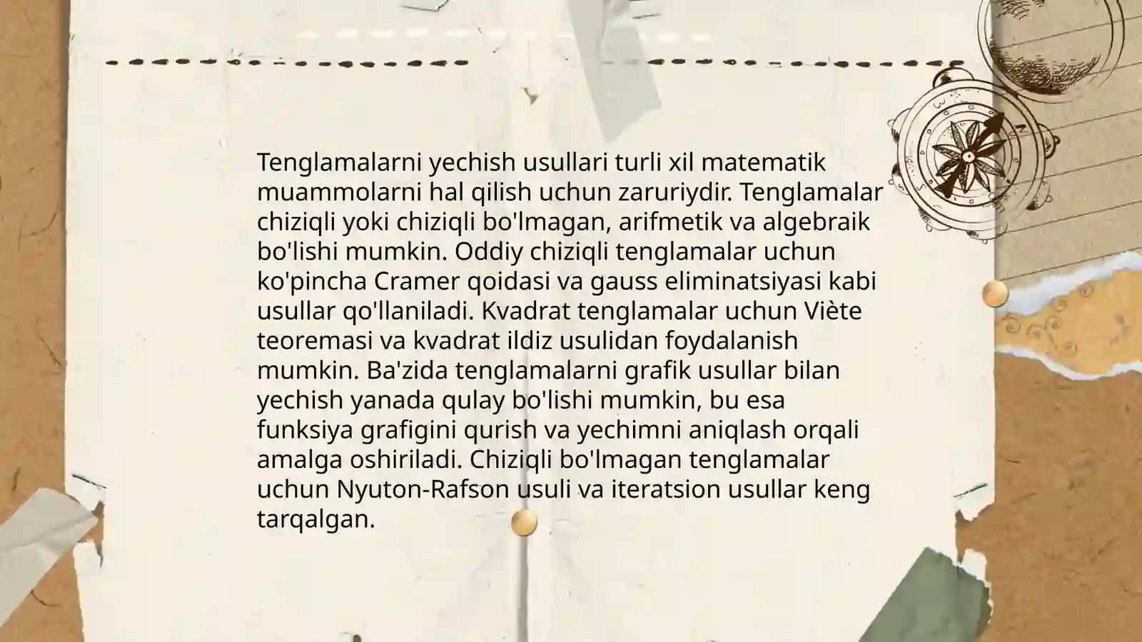Tenglamalarni yechish 3