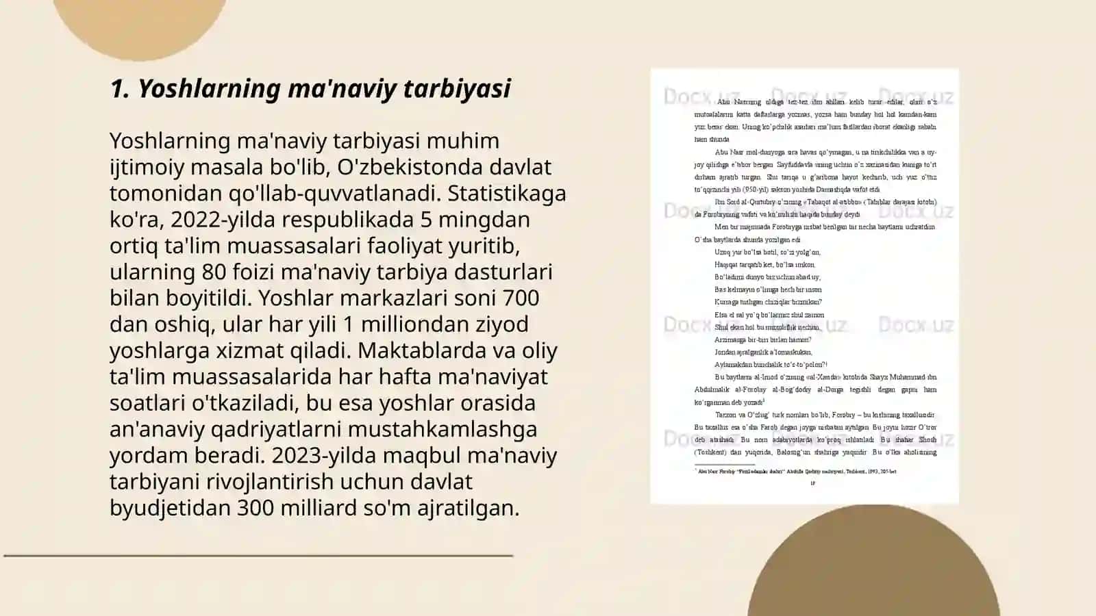 Manaviy taraqiyyotni taminlashda yoshlarni manaviy-axloqiy fazilatlarini rivojlantirish masalari 3