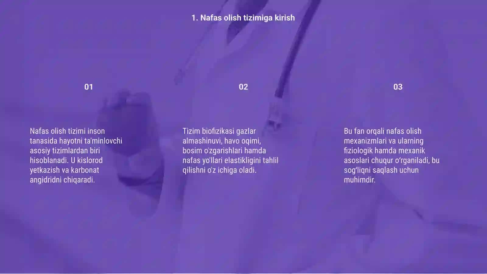 Nafas olish tizimining biofizikasi 3